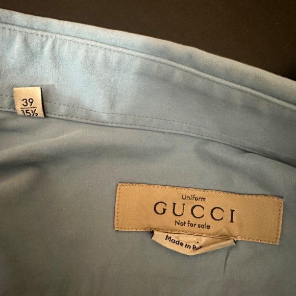 Gucci Uniform Long Sleeve Shirt 15.5 neck EU 39 Gently worn 100% cotton - Picture 5 of 5